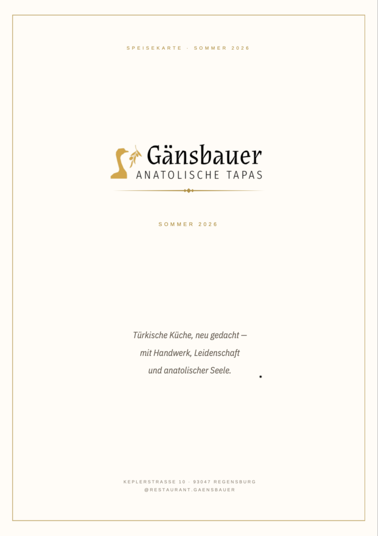 Speisekarte Gänsbauer